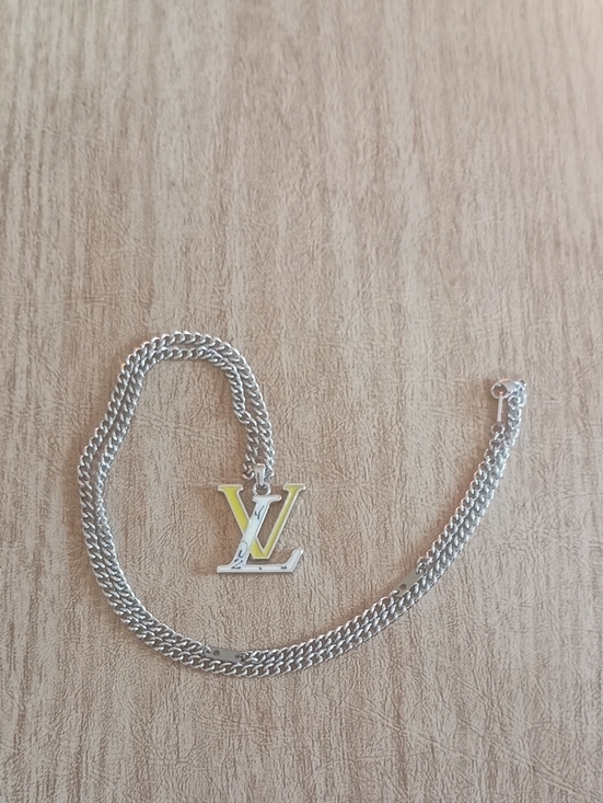 Louis Vuitton Jewelry - LV Silver Logo Necklace
